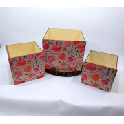 Набор коробок для подарков "Маки"
