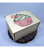 Прямоугольная коробка для подарка "Тортик" купить оптом