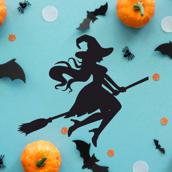 Распечатки на Хэллоуин. Аппликация ведьмочка на метле на Хэллоуин с детьми. Ведьмочка декор на стену. Аппликация добрая ведьмочка на Хэллоуин. Календарь красоты на март 2024 ведьмочка года