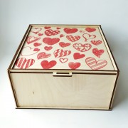 Коробка-пенал для подарков Сердечки