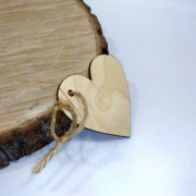 Деревянная бирка на подарок "Сердечко"