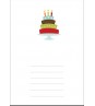 Купить деревянную открытку  "С Днем Рождения" с тортиком  оптом